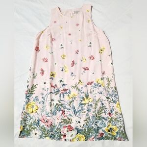 NWOT LOFT pink floral shift sheath dress Womens 14